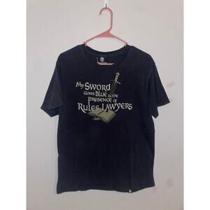 Y2K Jinx Entertainment My Sword Glows Blue Rules Lawyers Shirt 2000s Medium M